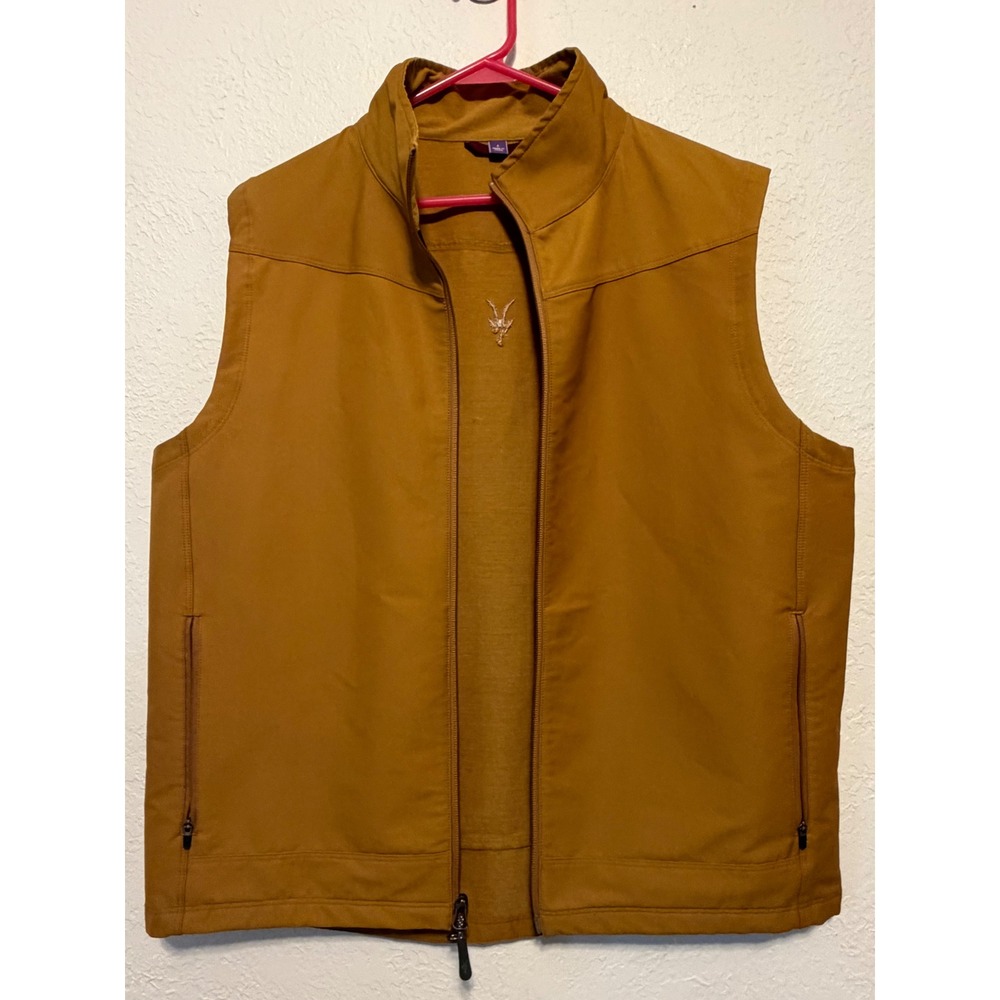 Ibex Climawool Cirrus Vest Mens Large Mustard Yellow Merino Wool Full Zip Soft
